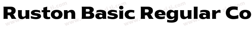 Ruston Basic Regular Condensed字体转换